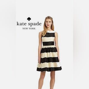 Kate Spade Elegant Black and Cream Dress